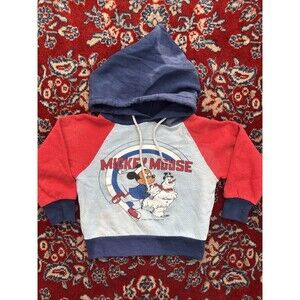 Vintage Disney Mickey Mouse & Frosty Toddler Sweatshirt Hoodie 4T 1980s RARE